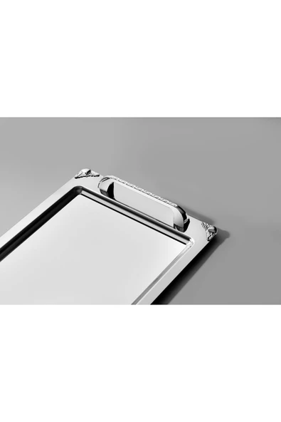 Nehir vega saten paslanmaz çelik tepsi çay tepsisi - servis tepsisi - 3