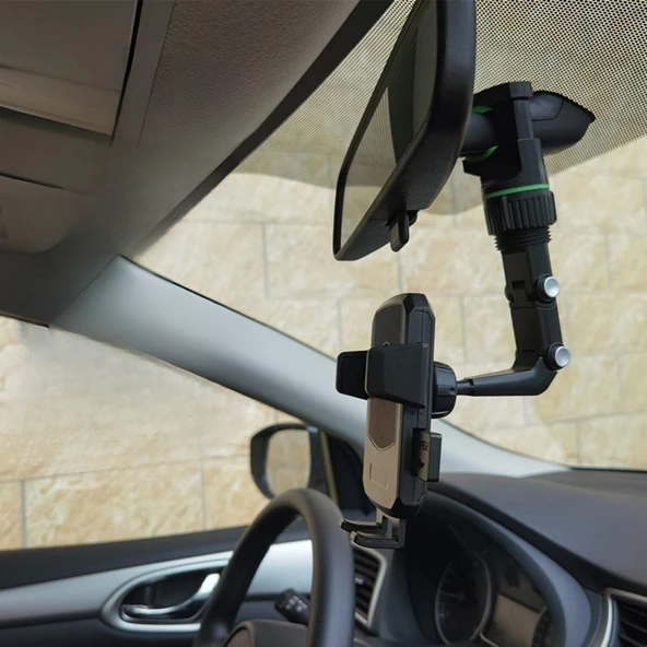Dikiz Aynasına Takılabilen Eklemli Telefon Tutucu Aparat - 3