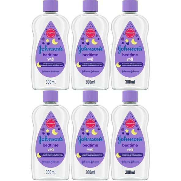 Johnsons Baby Bebek Yağı 300ML Bedtime (Uyku Rutini) (6 Lı Set) ürün görseli