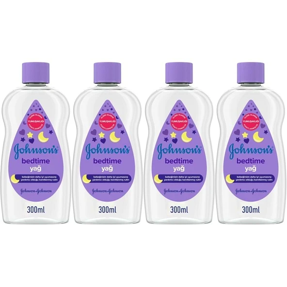 Johnsons Baby Bebek Yağı 300ML Bedtime (Uyku Rutini) (4 Lü Set) ürün görseli