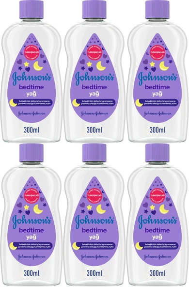 Johnsons Baby Bebek Yağı 300ML Bedtime (Uyku Rutini) (6 Lı Set)