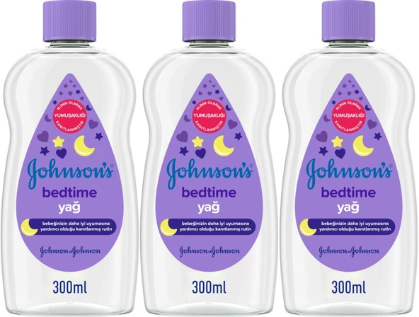Johnsons Baby Bebek Yağı 300ML Bedtime (Uyku Rutini) (3 Lü Set)