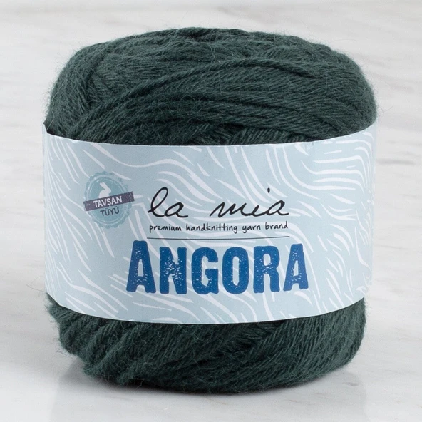 La Mia Angora 50gr. Koyu Yeşil El Örgü İpi - L131 - 34215