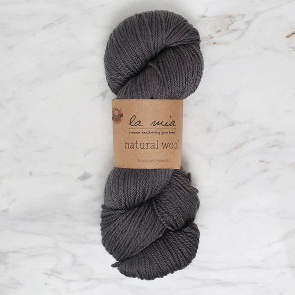 La Mia Natural Wool Antrasit El Örgü İpi - L900 - 34397