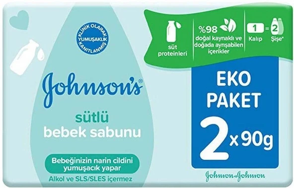 Johnsons Baby Bebek Sabunu 90GR Sütlü 10 Lu Set (5PK*2) - 2