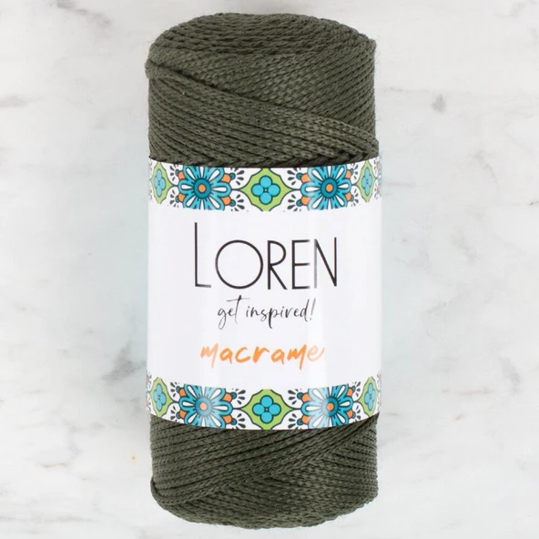 Loren Macrame Asker Yeşili El Örgü İpi - RM 0195 - 34337