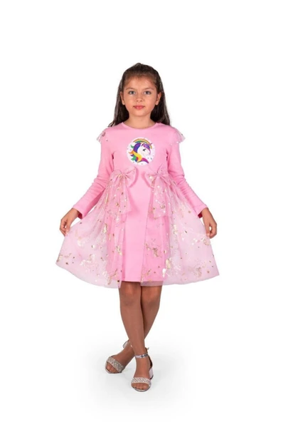 Unıcorn Elbisesi Parti Kıyafeti Dogum Günü ve Gösteri Elbisesi Kostümü - 2