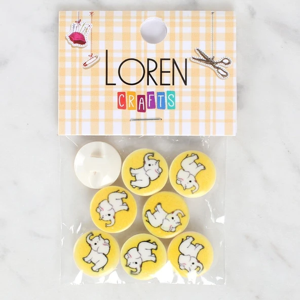 Loren Crafts 8'li Fil Düğme - 1045