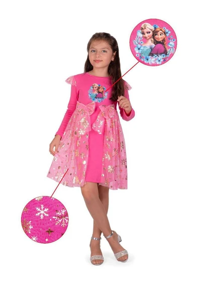 Kız Çocuk Parti Kıyafeti Dogum Günü ve Gösteri Kostümü Elbisesi