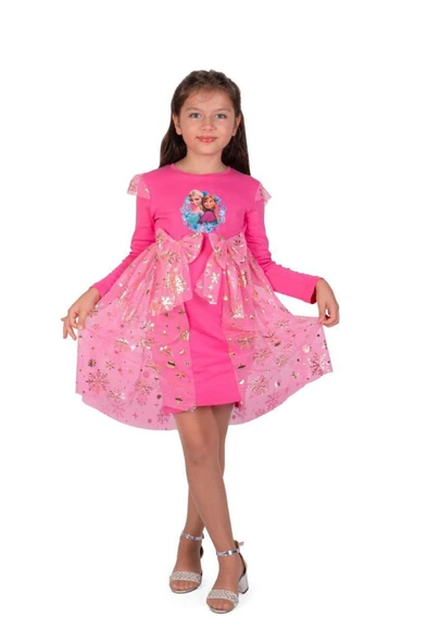 Kız Çocuk Parti Kıyafeti Dogum Günü ve Gösteri Kostümü Elbisesi - 2