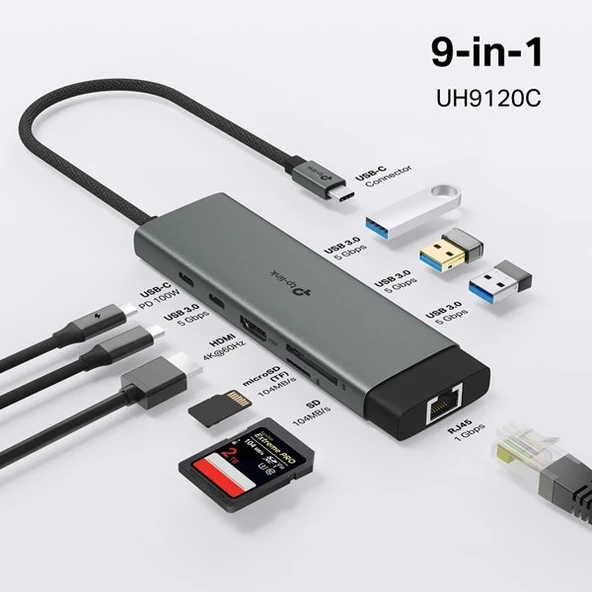 TP-LINK UH9120C 4K USB Type-C 9in1 Dock - 4