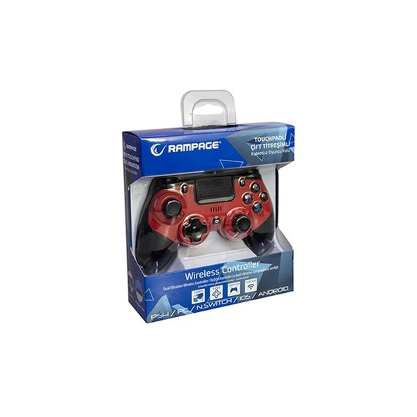 Snopy Rampage SG-RPS4 PLUS Kırmızı Bluetooth Çift Titreşimli PS4-Gamepad Joypad - 4