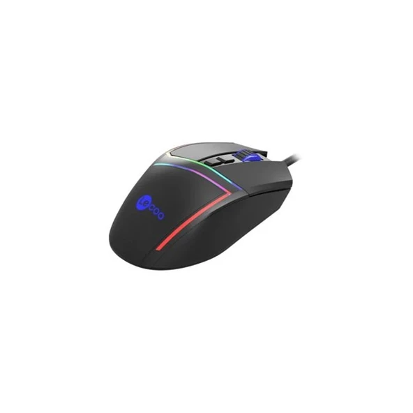 LENOVO LECOO MS106 USB RGB Led Aydınlatmalı 3200dpi Gaming Optic Siyah Mouse - Resim 4