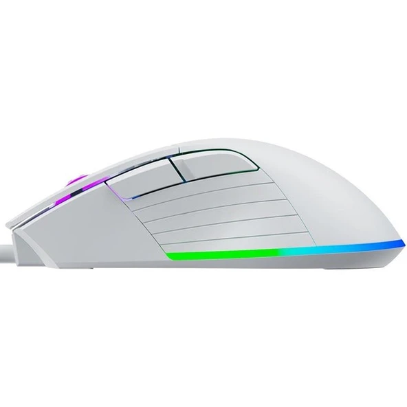 GameBooster M12 Vital RGB Aydınlatmalı Beyaz Profesyonel Gaming Mouse 12800dpi - Resim 4