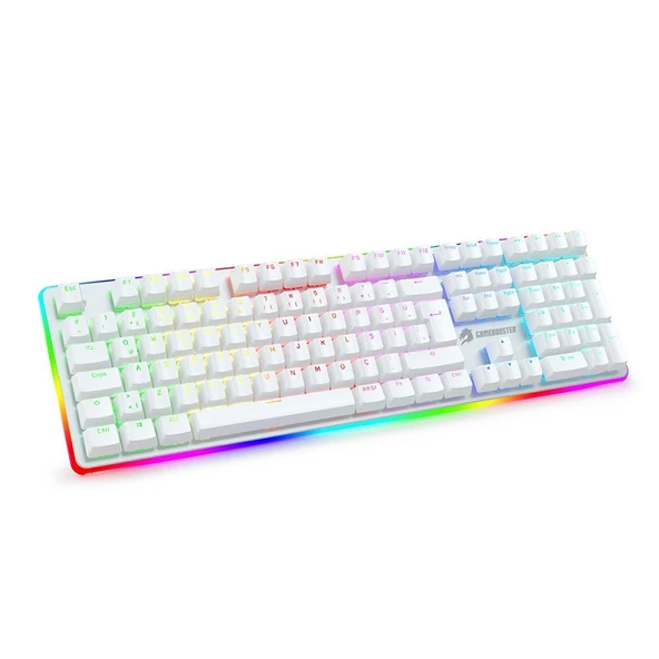 GameBooster G918 USB Q Trk RGB Mekanik Beyaz Gaming Klavye GB-G918R-WH - Resim 4