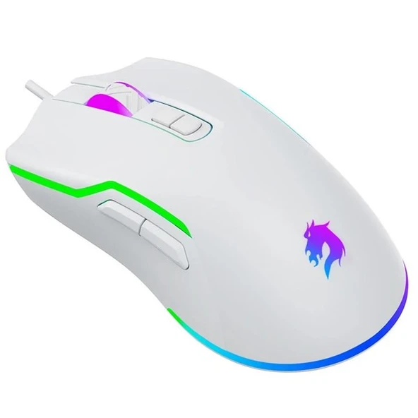 GameBooster M18 Inferno 2.4ghz RGB Aydınlatmalı Beyaz Profesyonel Gaming Mouse - Resim 2