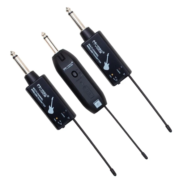 MAGICVOICE MV-19590 UHF GİTAR TİP KABLOSUZ MİKROFON ÜÇLÜ SET (4172)