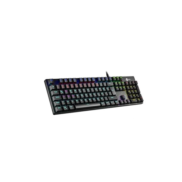 LENOVO LECOO KG1101 USB Q Trk RGB Led Aydınlatmalı Mekanik Siyah Gaming Klavye - 1