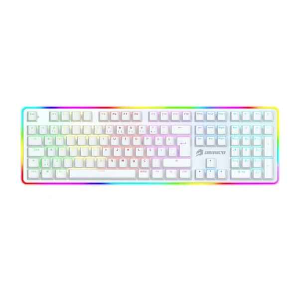 GameBooster G918 USB Q Trk RGB Mekanik Beyaz Gaming Klavye GB-G918R-WH - Resim 2