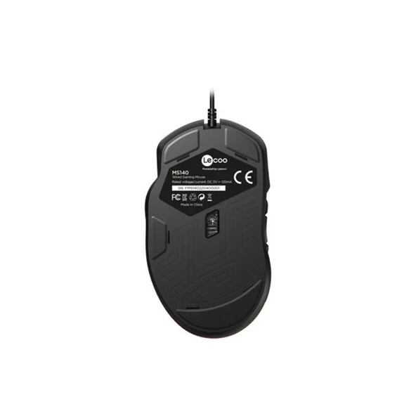 LENOVO LECOO MS140 USB RGB Led Aydınlatmalı 6400dpi Gaming Optic Siyah Mouse - 8