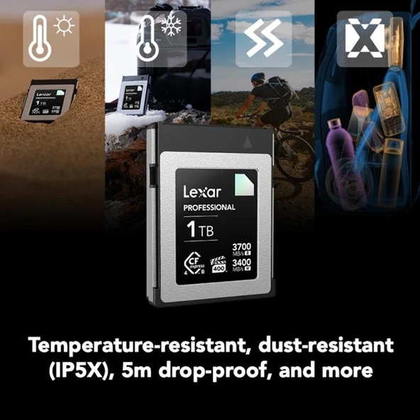 LEXAR 1TB PROFESSIONAL DIAMOND LCXEXDM001T- RNENG CFEXPRESS TYPE-B KART - 5