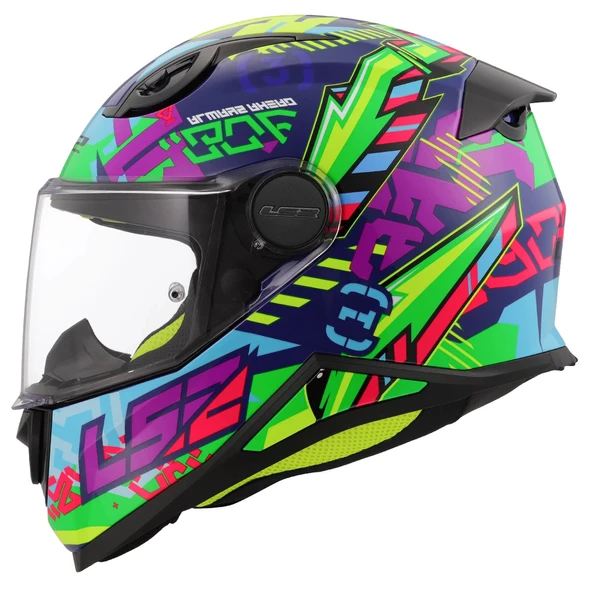 LS2 KID SVENT MAVİ-YEŞİL ÇOCUK KASK - Resim 2