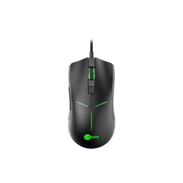 LENOVO LECOO MS109 USB RGB Led Aydınlatmalı 6400dpi Gaming Optic Siyah Mouse - 1