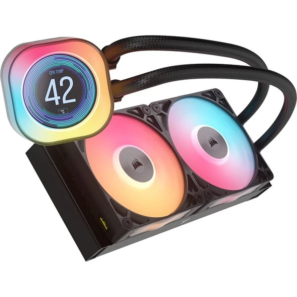 CORSAIR 240MM TITAN 240RX LCD CW-9061022-WW AM5-1851P  RGB SIVI SOĞUTMALI İŞLEMCİ FANI - 2
