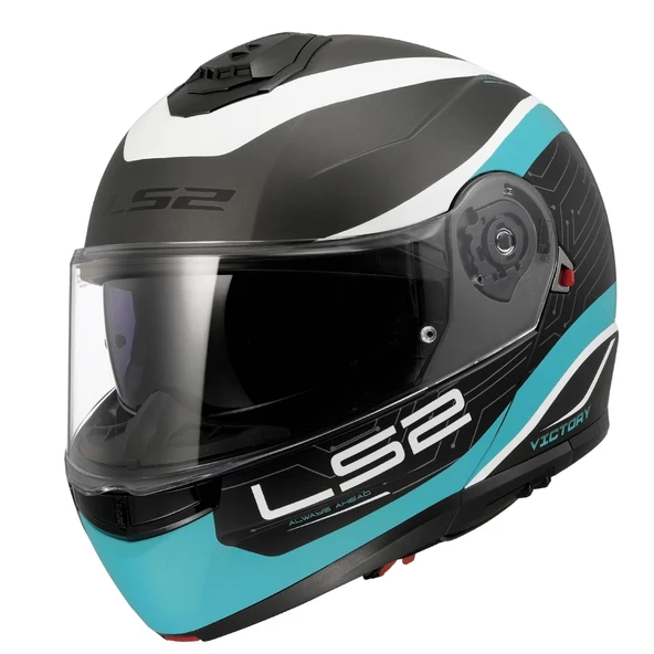 LS2 STROBE 2 VICTORY -BEYAZ-METAL MAVİ KASK