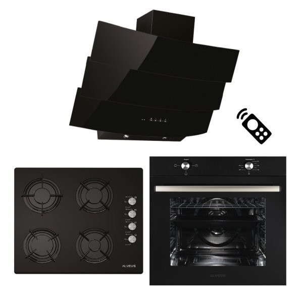 Alveus Century 604 Siyah 3Lü Ankastre Set (Modw-Gls640-Mfa604)