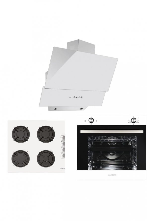 Alveus Chıef 604 Beyaz 3Lü Ankastre Set(Mod300-Gls640-Mfa604 - 7