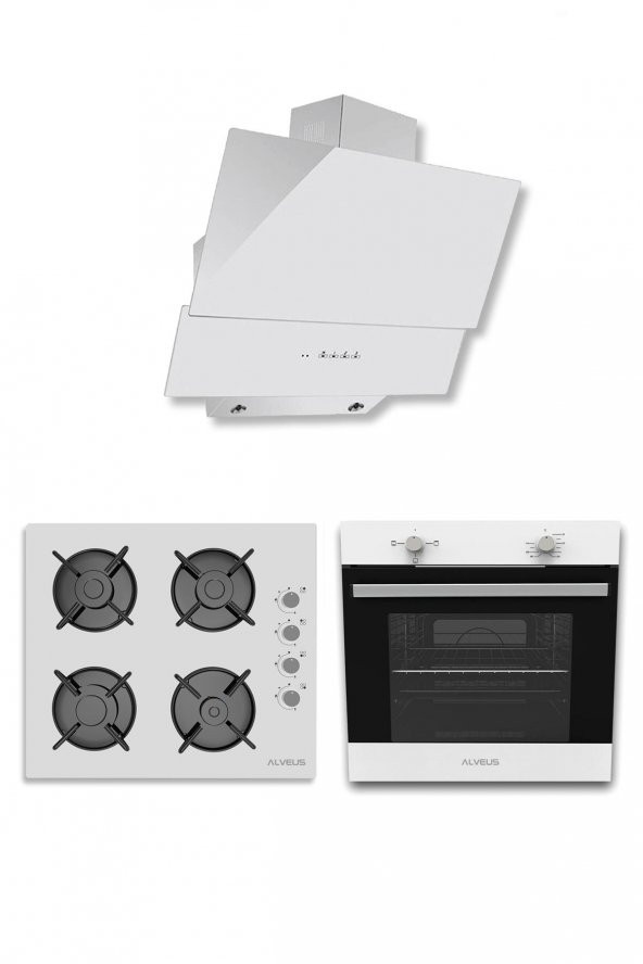 Alveus Chıef 604 Beyaz 3Lü Ankastre Set(Mod300-Gls640-Mfa604