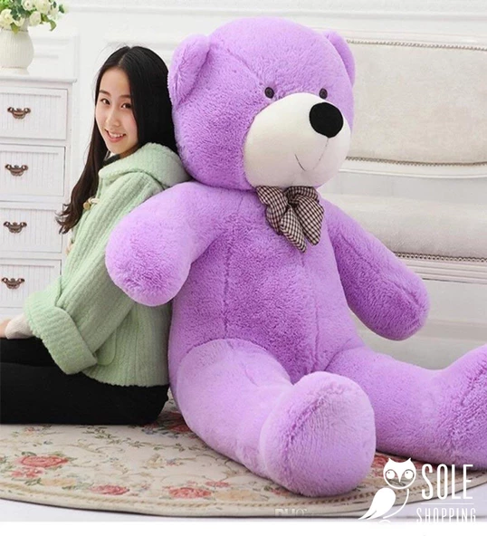 Sevimli Papyonlu Büyük Peluş Ayıcık, 130 cm- % 100 Yerli - 6
