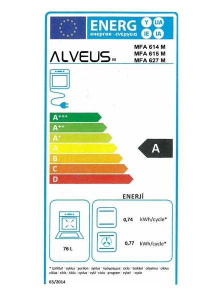 Alveus Mfa 627 Beyaz (Turbo Fan + Soğutma Fan) Ankastre Fırın - 4