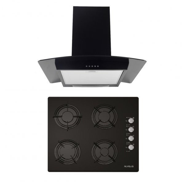 ALVEUS İBER SİYAH 2Lİ ANKASTRE SET (GLS 640 - İBER)