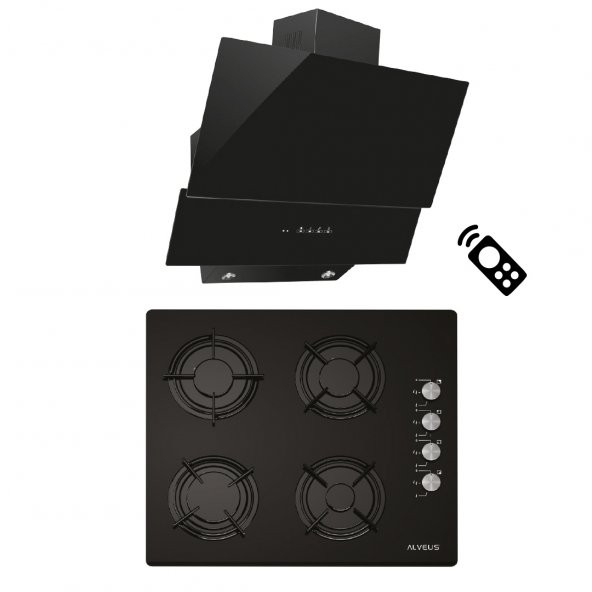 ALVEUS PURE SİYAH 2Lİ ANKASTRE SET (GLS 640 - MOD 3000)