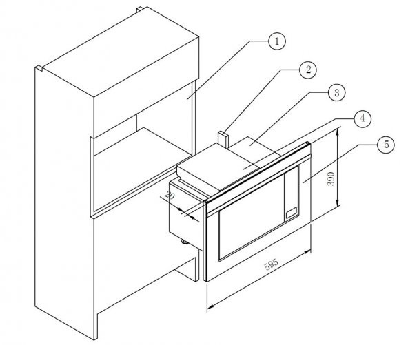 ALVEUS MKR SİYAH ANKASTRE MİKRODALGA - 2