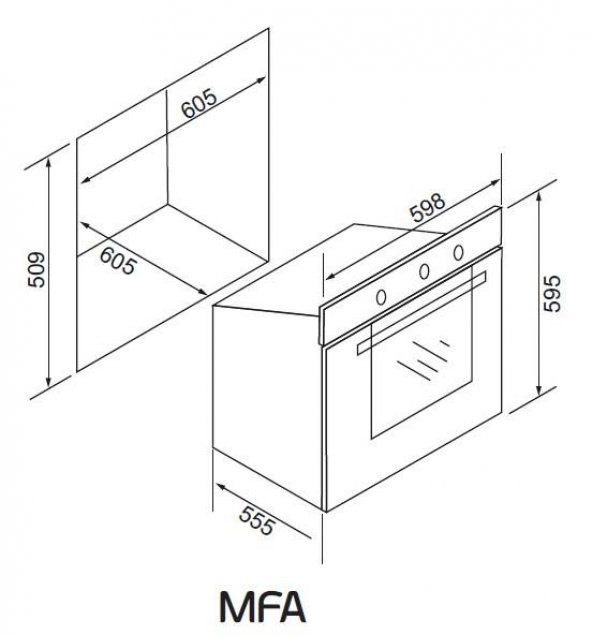 Alveus Mfa 604 Siyah Statik Ankastre Fırın - 3