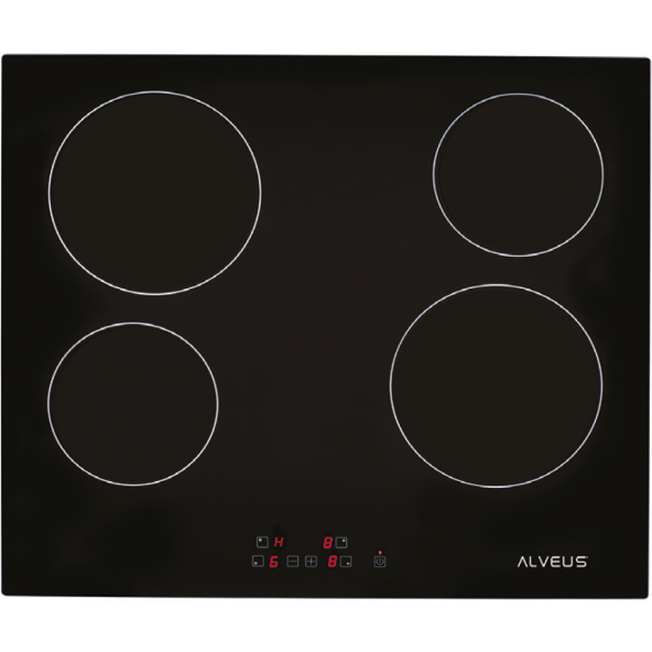 Alveus Vitroseramik 641 Siyah Elektrikli Ankastre Ocak 60 Cm - 2
