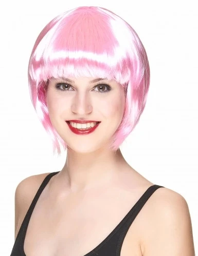 Nessiworld  Soft Pembe Renk Parti Peruğu Küt Saç