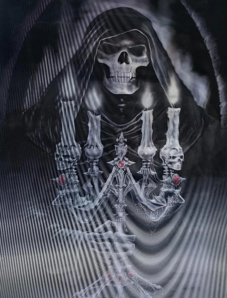 Nessiworld  5D Elmas Boyama 3 Farklı Resim Değişenli Halloween İskelet Tablosu 30x40 cm