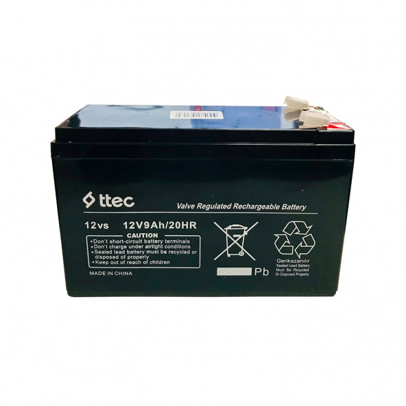 Ttec 12V 9Ah Bakımsız Kuru Akü - 2