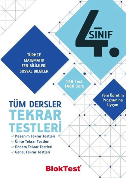 Bloktest 4.Sınıf Tüm Dersler Tekrar Testleri