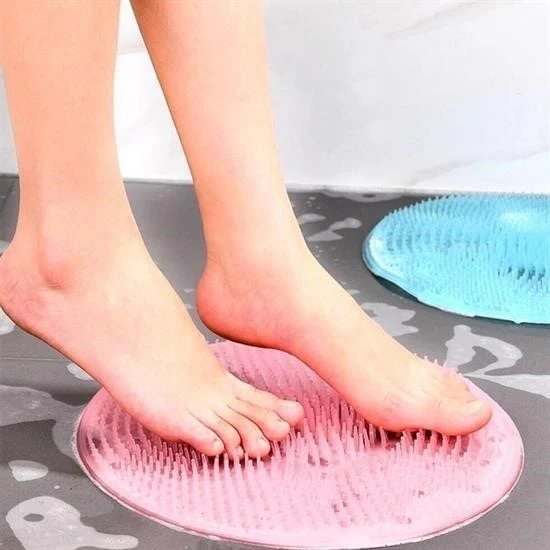 Silikon Fırçalı Banyo Masaj Matı ve  Ayaklar için Topuk Masaj Paspası ürün görseli