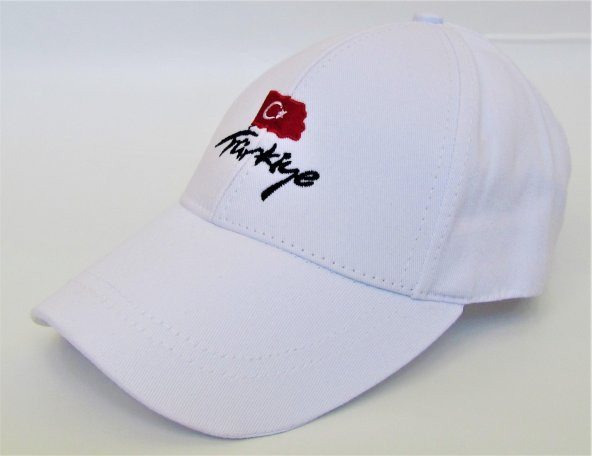 salarticaret Unisex Türkiye Nakışlı Beyaz Şapka - 2