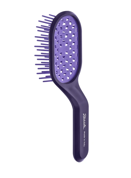 Janeke Curvy Bag Vented Violet Delikli Saç Açma Fırçası