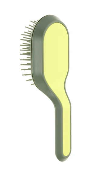 Janeke Curvy Bag Brush Green Lime Color Saç Fırçası
