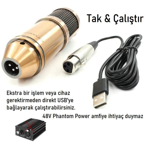 WellSound BM-800USB Profesyonel Masa Mikrofonu - 4