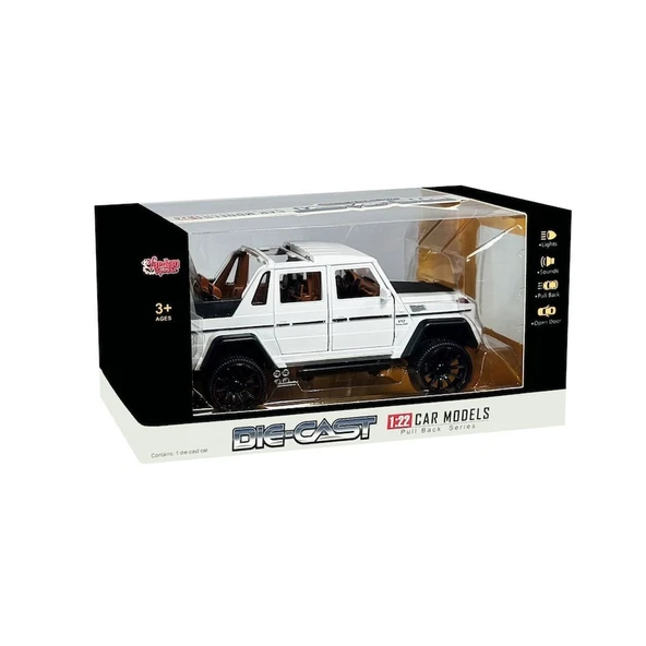 HCL-902 Çek Bırak 1:22 Sesli ve Işıklı Metal Jeep -Vardem - 2