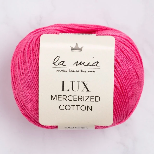 La Mia Lux Mercerized Cotton Fuşya El Örgü İpi - 35 - 33746 ürün görseli